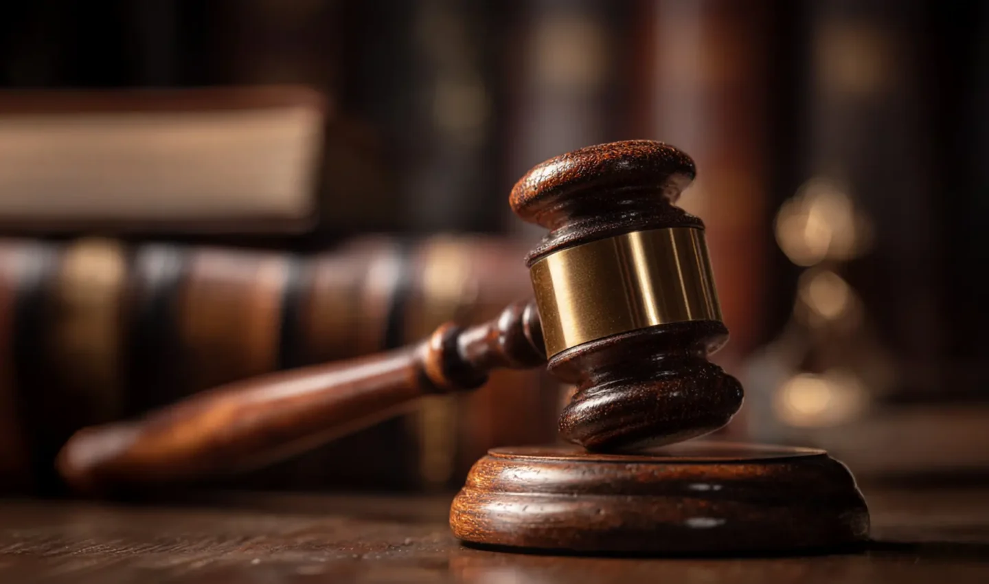 Image d'un livre et d'un marteau de président