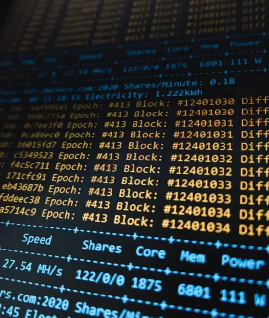 Lignes de codes d'un ordinateur