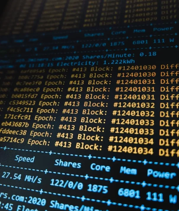 Lignes de codes d'un ordinateur