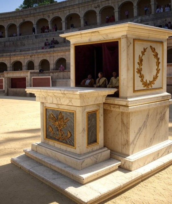 Illustration d'un podium romain